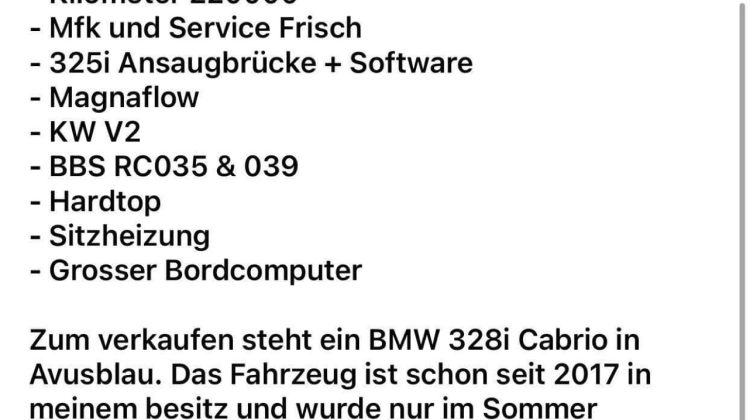 BMW 328i Cabrio E36